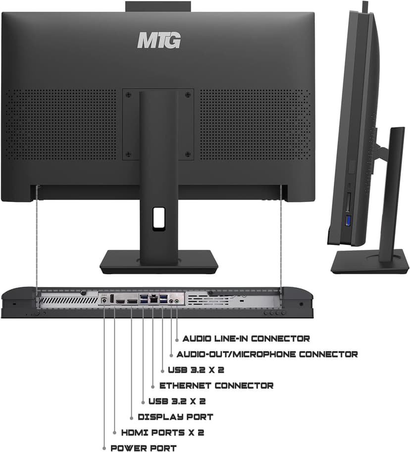 Gaming All in one PC 24 Inch FHD Touchscreen, MTG Yama, Intel Core i5 10th Gen, 32GB RAM, 240GB NVME | 1TB SSD, NVIDIA GT 730 4GB DDR3 Graphics, Webcam, RGB Combo, Windows 11 Home