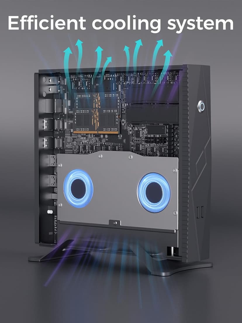 T2-Pro Mini Gaming PC Core i9-13900HK/RTX4060 8G GDDR6,Gaming Computer 32GB RAM DDR5-5200,1TB PCIe4.0 SSD,Adjustable RGB Light,WiFi6E/BT5.3/2.5G LAN/USB-C 4K@60Hz Win11 Pro Mini Desktop PC