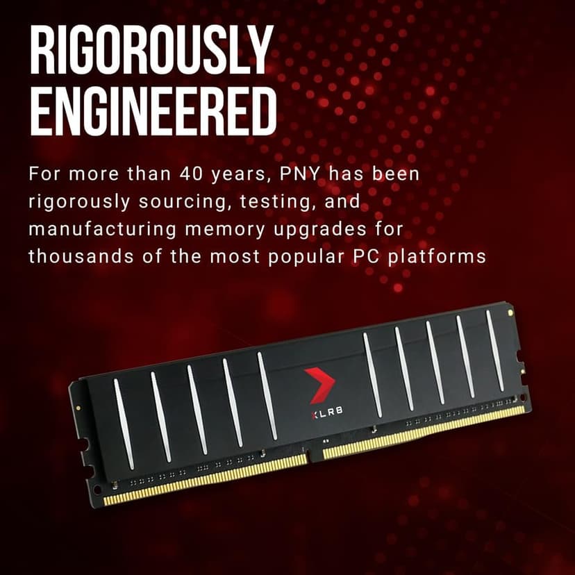 PNY XLR8 Gaming 32GB (2x16GB) DDR4 DRAM 3600MHz (PC4-28800) CL18 1.35V Low Profile Dual Channel Desktop (DIMM) Memory Kit – MD32GK2D4360018LP