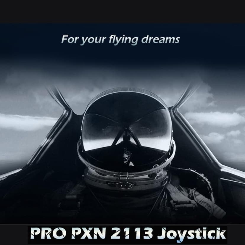 PC Joystick, USB Gaming Flight Simulator Game Controller with Vibration Function and Throttle Control, PXN 2113 Wired Gamepad Flight Sim Stick for Windows PC/Computer