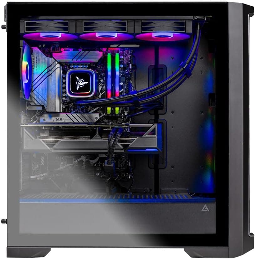Skytech Gaming Legacy 4 Desktop PC, Ryzen 7 9800X3D 4.7 GHz (5.2 GHz), AMD RX 7900XTX 24GB, X670 Board, 2TB Gen4 NVMe SSD, 32GB DDR5 RAM 6000 RGB, 1000W Gold ATX 3 PSU, 360mm ARGB AIO, Wi-Fi, Win 11