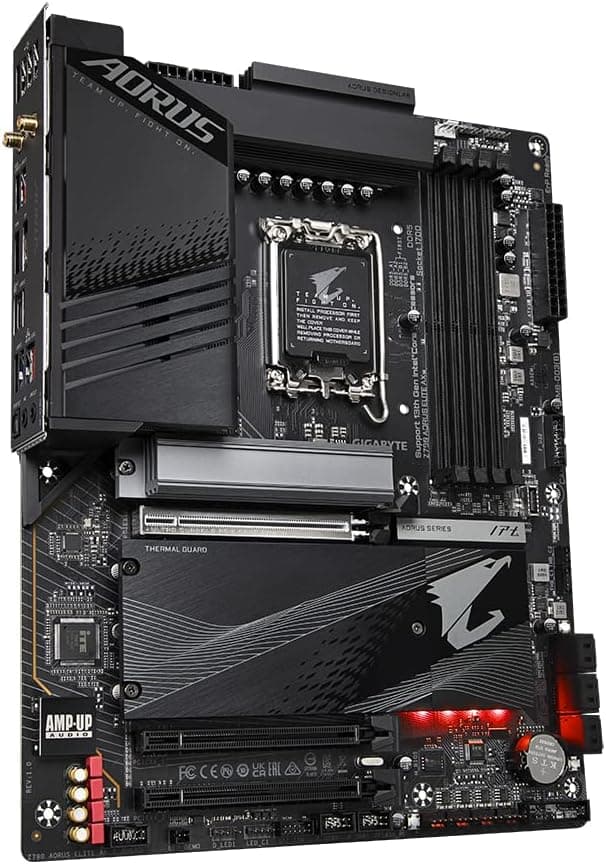 GIGABYTE Z790 AORUS Elite AX 1.0 Intel LGA 1700 ATX Motherboard, 4X DDR5~128GB, 3X PCI-E x16, 4X M.2, 6X SATA, 5X USB 3.2, 1x USB-C, 4X USB 2.0