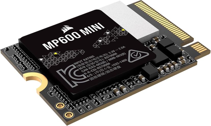 Corsair MP600 MINI 1TB M.2 NVMe PCIe x4 Gen4 2 SSD – M.2 2230 – Up to 7,000MB/sec Sequential Read – High-Density 3D TLC NAND – Great for Steam Deck and Microsoft Surface – Black