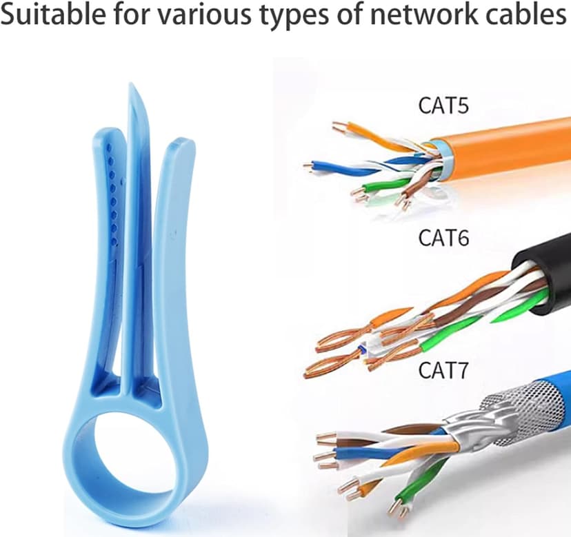 5 PCS Network Cable Untwist Tool,Wires Separator Tools, Wire Straightener Engineer Wire Straightener for CAT5/CAT5e/CAT6/CAT7 Wires Pair Separator Tools Quickly Easily Untwists (blue)