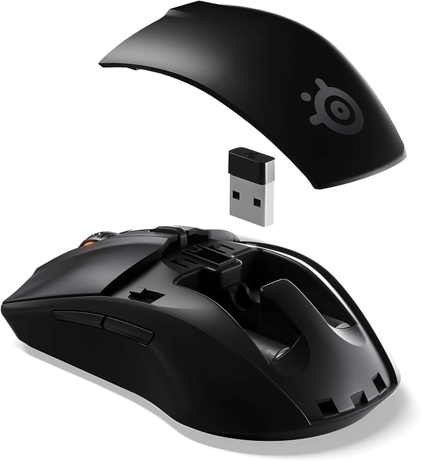 SteelSeries Rival 3 Wireless Gaming Mouse – 400+ Hour Battery Life – Dual Wireless 2.4 GHz and Bluetooth 5.0 – 60 Million Clicks – 18,000 CPI TrueMove Air Optical Sensor,Black