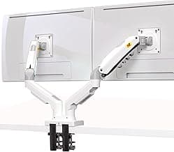NB North Bayou Dual Monitor Desk Mount Stand Full Motion Swivel Computer Monitor Arm for Two Screens 17-27 Inch with 4.4~19.8lbs Load Capacity for Each Display F160-W