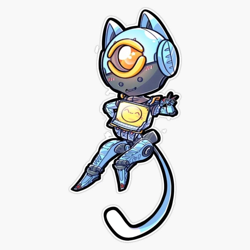 Pathfinder - Catfinder! Apex Legends Sticker Decal Vinyl Bumper Sticker Decal Waterproof 5"