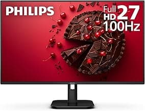 Philips 27E1N1300A 27" IPS FHD (1920 x 1080) Monitor,100Hz 1ms, USB-C, Built-in Speakers, LowBlue Mode, Flicker-Free, VESA, 4Yr Advance Replacement Warranty