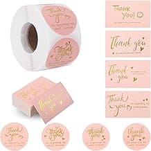 600 Pcs Thank You Cards Small Business, Thank You for Supporting My Small Business Stickers, Stickers for Your Order Retail Store Packaging Essentials Pink