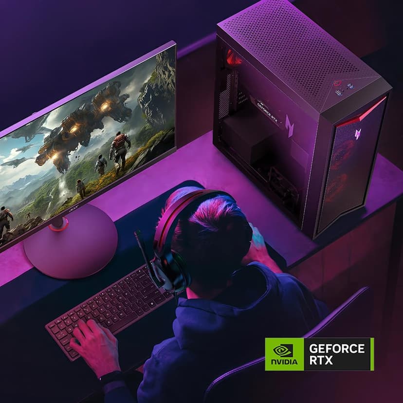 Acer Nitro 70 N70-130-UR13 Gaming Desktop | AMD Ryzen 9 7900 12-Core Processor | NVIDIA GeForce RTX 4070 | 32GB DDR5 4800MHz | 1TB PCIe Gen 4 SSD | Wi-Fi 6E | Windows 11 Home