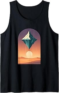Echoes of Silence Surreal Floating Mountain Dream Landscape Tank Top