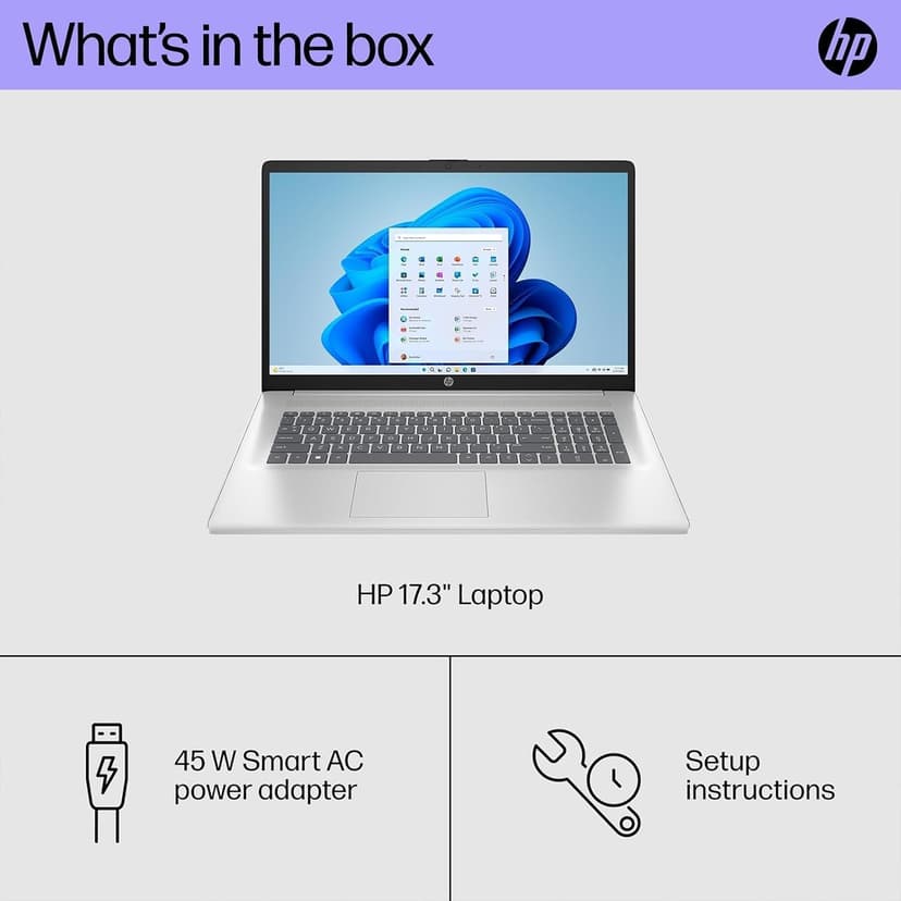 HP 17.3" Touchscreen Laptop, AMD Ryzen 5 7530U, 32GB DDR4 RAM, 1TB SSD, ‎AMD Radeon Graphics, Bluetooth, WiFi 6, HDMI, Numeric Keypad, Webcam, Windows 11 Pro