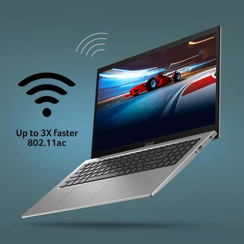 Acer Aspire 1 A115-32-C96U Slim Laptop | 15.6" FHD Display | Intel Celeron N4500 Processor | 4GB DDR4 | 128GB eMMC | WiFi 5 | Microsoft 365 Personal 1-Year Subscription | Windows 11 in S Mode, Silver