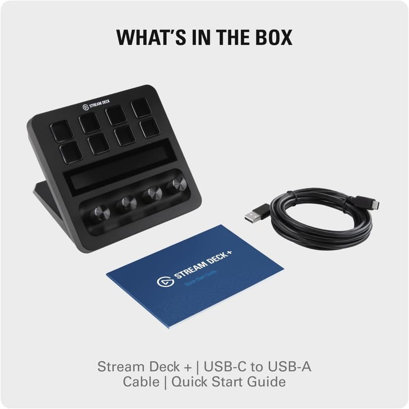 Elgato Stream Deck +, Audio Mixer, Production Console and Studio Controller for Content Creators, Streaming, Gaming, with customizable touch strip dials and LCD keys, works with Mac and PC