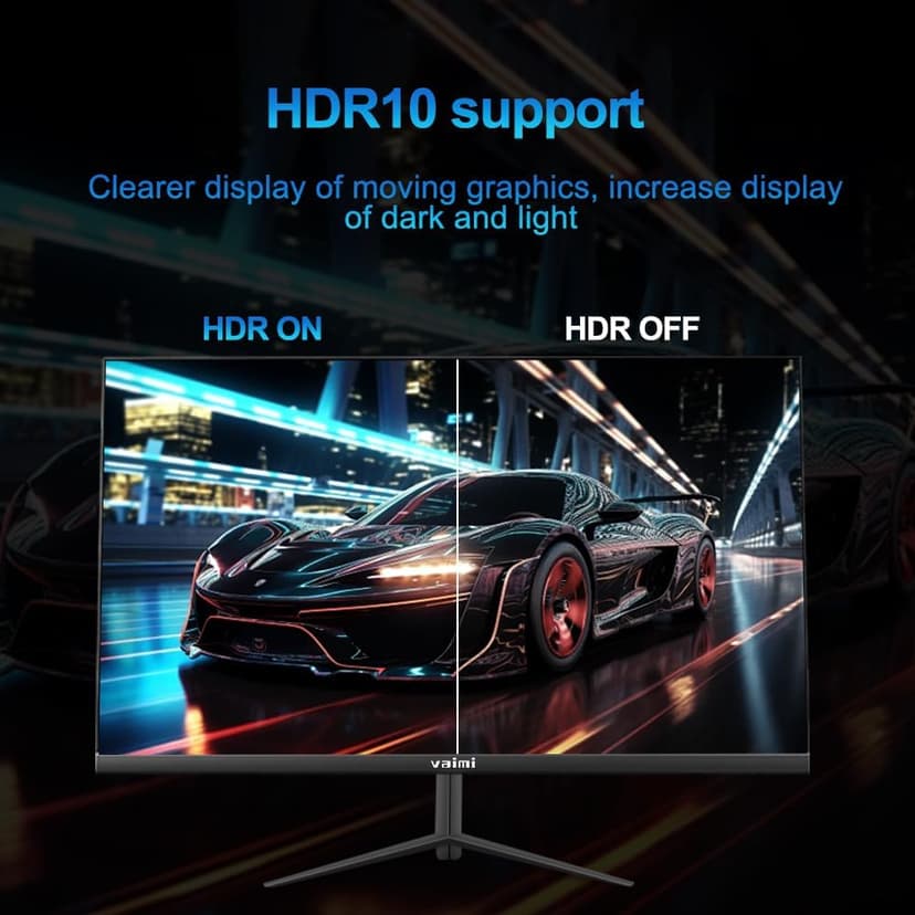 Gaming Monitor 27 inch 180Hz 1ms PC Gaming Computer Monitor -FHD 1080P, FreeSync, 1 x HDMI 2.1, 1 x Display Port 1.4, 1 x USB, IPS, Blacklevel Adjust, VESA Compatible,Black