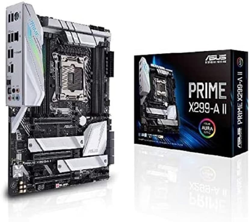 Asus Prime X299- A II ATX Motherboard (Intel X299) LGA 2066, 12 IR3555 Power Stages, DDR4 4266 MHz, Triple M.2, USB 3.2 Gen 2 Type-C, Intel LAN and Aura Sync RGB Lighting
