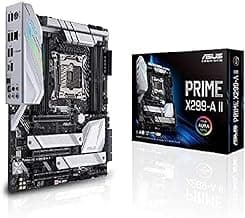 Asus Prime X299- A II ATX Motherboard (Intel X299) LGA 2066, 12 IR3555 Power Stages, DDR4 4266 MHz, Triple M.2, USB 3.2 Gen 2 Type-C, Intel LAN and Aura Sync RGB Lighting