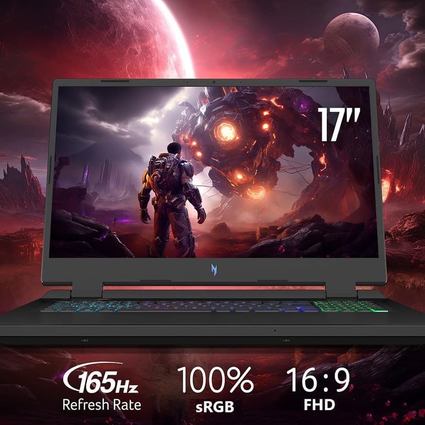 Acer Nitro 17 Gaming Laptop | AMD Ryzen 5 8645HS Hexa-Core AI Capable Processor | NVIDIA GeForce RTX 4050 Laptop GPU | 17.3" FHD IPS 165Hz Display | 16GB DDR5 | 512GB SSD | Wi-Fi 6E | AN17-42-R61S