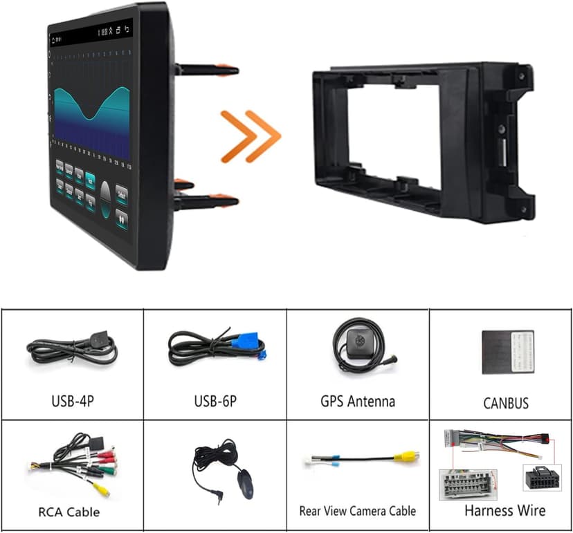 for Dodge RAM 1500 2500 3500 Radio Upgrade 2009 2010 2011 2012,Android Stereo Replacement,QLED Touch Screen,8core CPU,Build in Wireless carplay Wired Android Auto,Free Camera