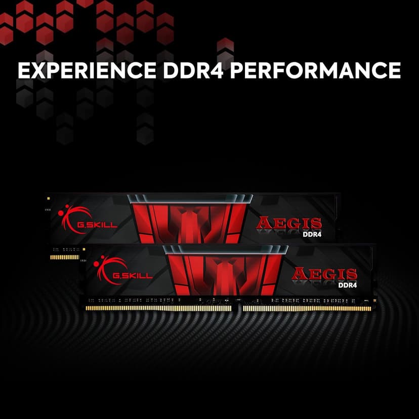 G.SKILL AEGIS Series (XMP) DDR4 RAM 32GB (2x16GB) 3200MT/s CL16-18-18-38 1.35V Intel AMD Desktop Computer Memory UDIMM (F4-3200C16D-32GIS)