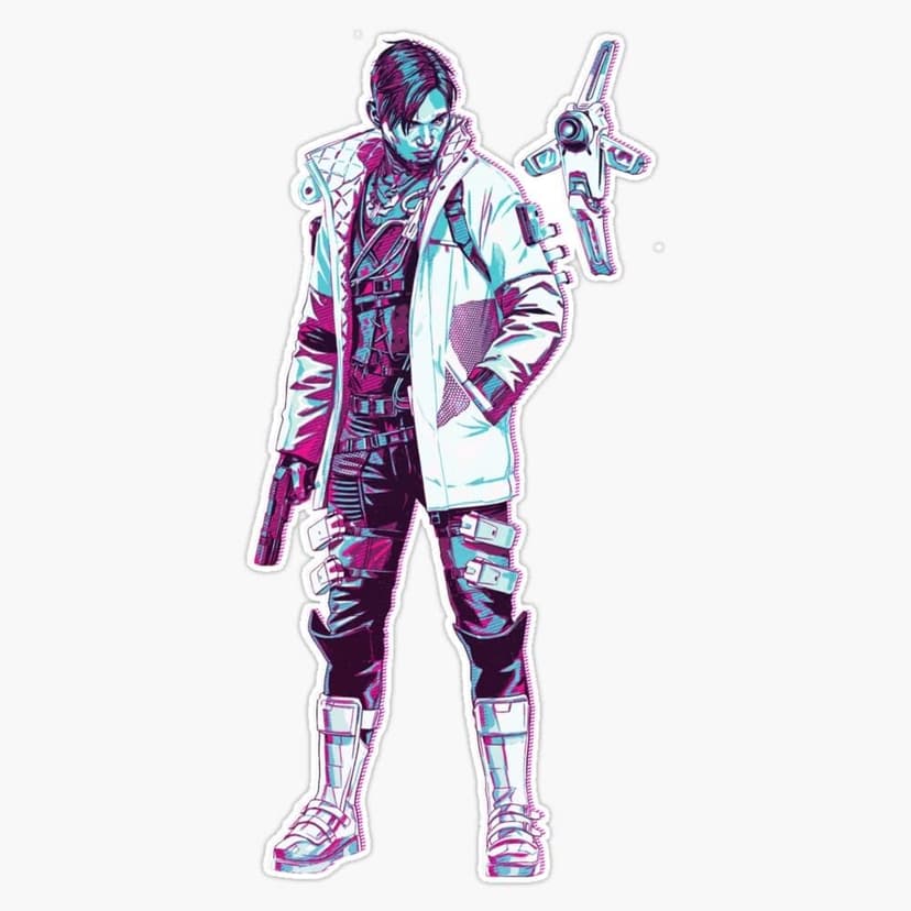 Apex Legends - Crypto 80s Retro Sticker Vinyl Bumper Sticker Decal Waterproof 5"