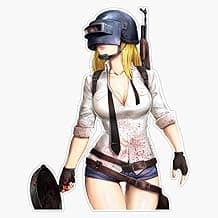 The Pubg Girl Vinyl Waterproof Sticker Decal Car Laptop Wall Window Bumper Sticker 5"