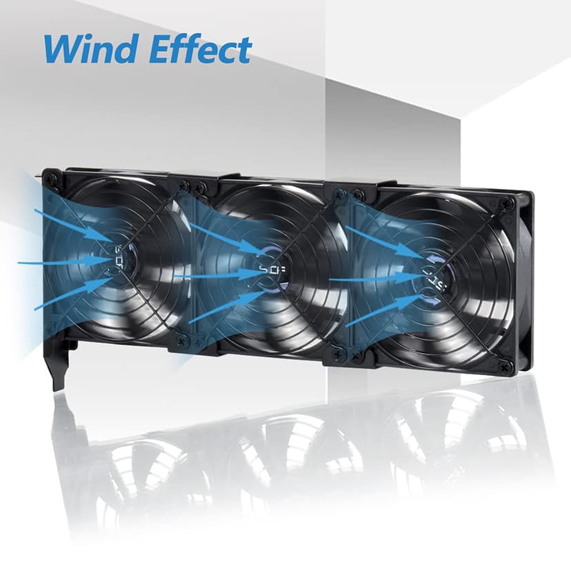 ‌SCCCF Graphics Card Cooler with Dual 90mm & 92mm PWM Fans - PCI Slot Mountable VGA/GPU Cooling System, High Airflow Quiet Cooling