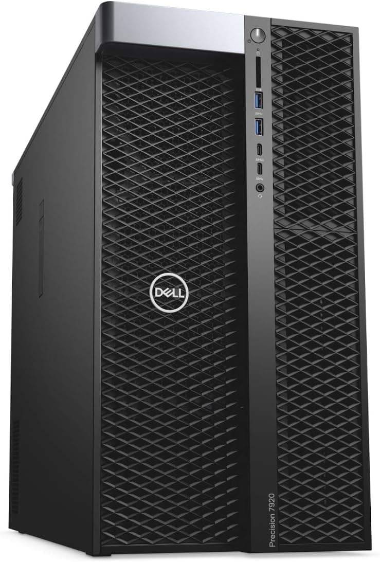 Dell Precision 7920 Tower Workstation, VR CG AI 4K Editing Rendering, 2X Intel Xeon Gold 6130 up to 3.7GHz (32-Cores), 192GB DDR4, 1TB SSD 4TB HDD, Quadro M5000 8GB, Windows 10 Pro (Renewed)