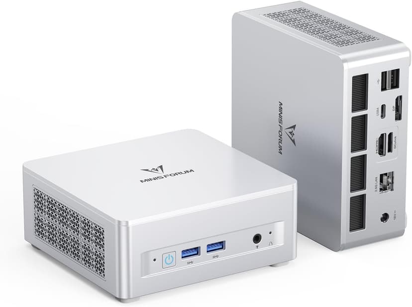 MINISFORUM UM880 Plus Mini PC AMD Ryzen 7 8845HS(8C/16T, up to 5.1GHz), 32GB DDR5 1TB PCIe4.0 SSD, HDMI+DP+USB4 Triple Outputs, OCuLink Port, 2.5G LAN, 5x USB Port, Radeon 780M Graphics Micro Computer