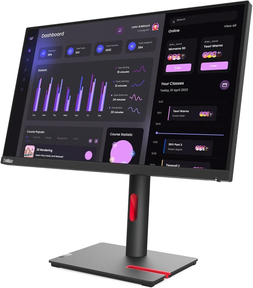 Lenovo ThinkVision T24i-30 23.8 Full HD WLED LCD Monitor - 16:9