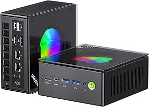 GMKtec Gaming Mini PC AMD Ryzen 9 8945HS (Turbo 5.1GHz) 32GB DDR5 2TB SSD, Computers PC Oculink, Dual NIC LAN 2.5G, WiFi 6, USB3.2, USB-C 4.0, BT5.2, DP, HDMI, Dual FanNucbox K11