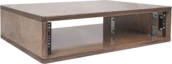 Sound Town DIY 2U Studio Rack with Solid Baltic Birch Plywood, Weathered Brown for Recording Room, Home Studio (SDRK-Y2B)