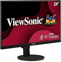 ViewSonic VA2447-MHJ 24 Inch Full HD 1080p Monitor with Advanced Ergonomics, FreeSync, 100Hz, Ultra-Thin Bezel, Eye Care, HDMI, VGA Inputs for Home and Office