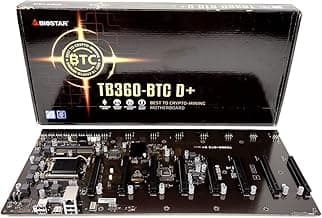 Biostar TB360-BTC D+ (Intel 8th and 9th Gen) LGA1151 SODIMM DDR4 8 GPU Support GPU Mining Motherboard. Requires CPU with IGFX and Server Power Supply.
