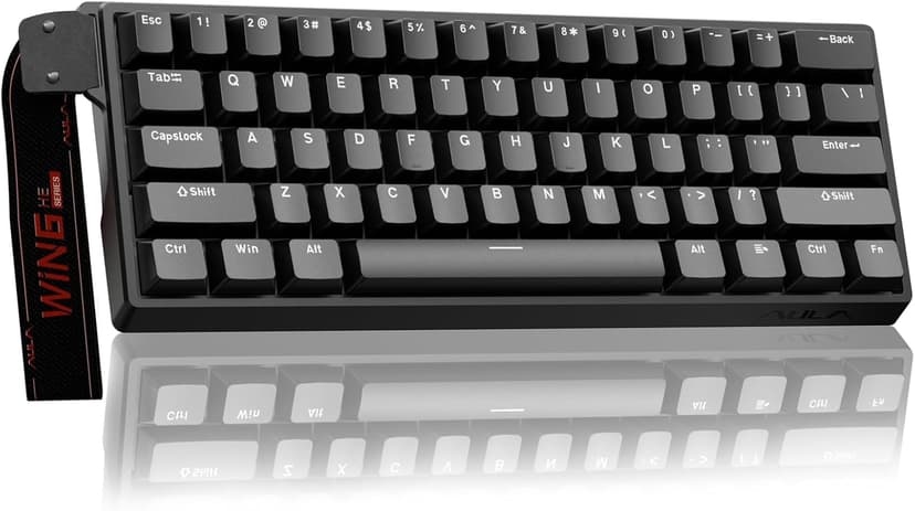 Aula WIN60 HE - 60% Mechanical Gaming Keyboard Wired, Magnetic Switch Hot Swappable, Adjustable Actuation Rapid Trigger Mode, 8000 Hz Polling Rate, RGB Small Keyboard 60 Percent Compact Design for PC