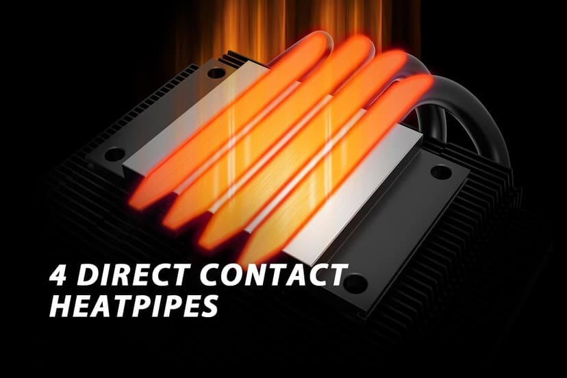 ID-COOLING IS-40X V3 45mm Height Low Profile CPU Cooler 4 Heatpipes CPU Air Cooler with 15mm Thickness Slim Fan Support Intel LGA1700/1200/115X; AMD AM5/AM4 For Desktop