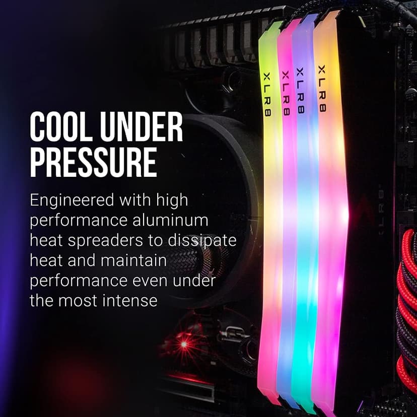 PNY XLR8 Gaming 16GB (2x8GB) DDR4 DRAM 3600MHz (PC4-28800) CL18 1.35V RGB Dual Channel Desktop (DIMM) Memory – MD16GK2D4360018XRGB