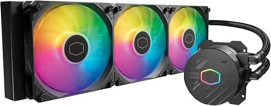 Cooler Master MasterLiquid 360L Core 360mm Close-Loop AIO Liquid Cooler, ARGB Sync, Gen S Coldplate Pump, 120mm PWM, CryoFuze 14W/mK, AMD Ryzen AM5/AM4, Intel LGA1700/1200 (MLW-D36M-A18PZ-R1) , Black