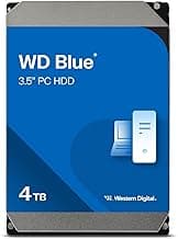 Western Digital 4TB WD Blue PC Internal Hard Drive HDD - 5400 RPM, SATA 6 Gb/s, 256 MB Cache, 3.5" - WD40EZAX