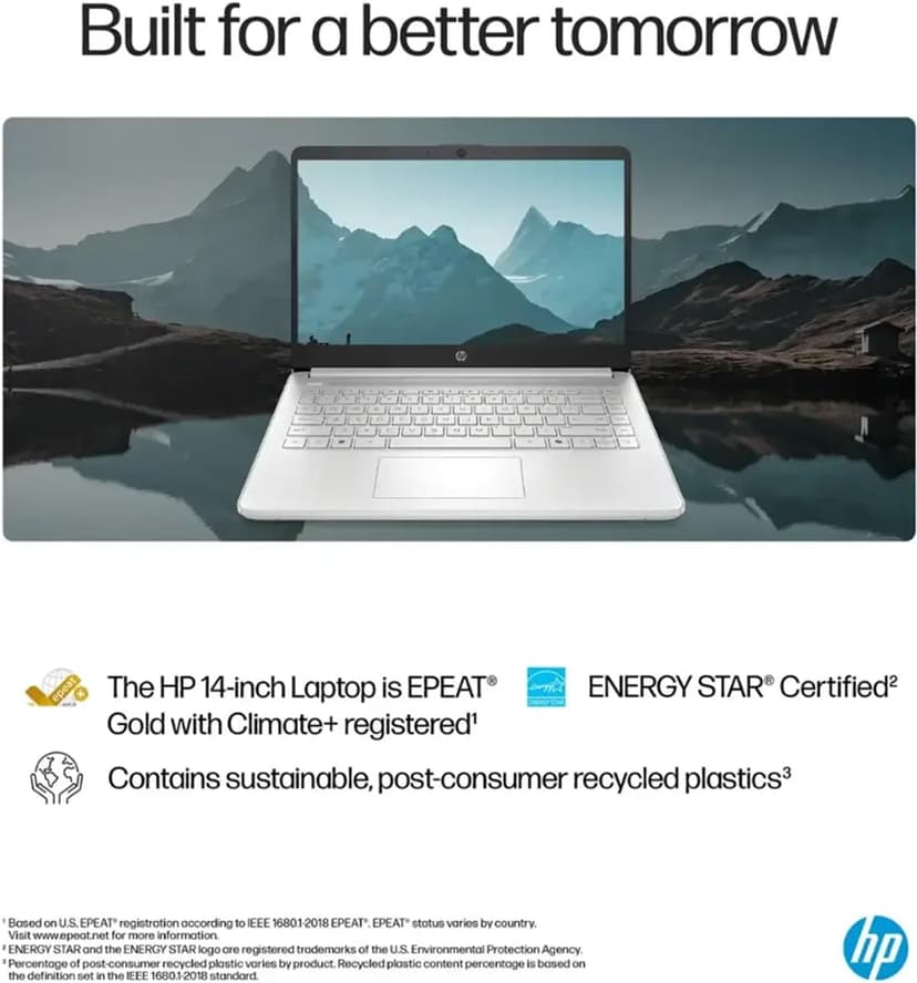 HP Business Student Laptop Computer - Windows 11 Pro & Microsoft Office Lifetime | 14 inch HD | AI-Powered, 12 Hr Batter N-Serious Laptop| 16GB RAM, 128GB UFS, 256GB Extend Micro SD | Silver
