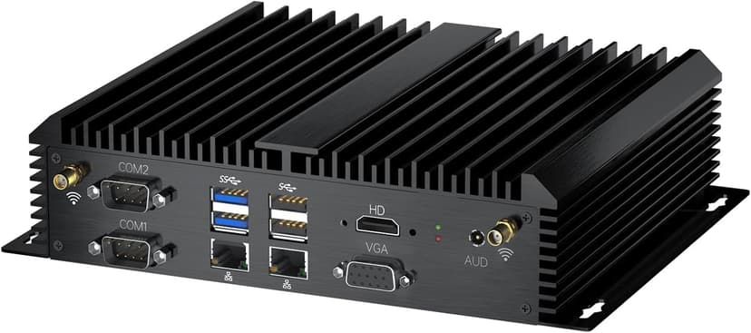 Thdeukoty Fanless Mini PC, Industrial Desktop Computers Windows 11 Pro, HTPC i5-8250U up to 3.4Ghz, 16G DDR4 RAM 256G SSD/COM/USB 3.0/4K/HDMI/VGA/2.5G LAN/WIFI6/BT 5.1/Full Metal Case/Auto Power On