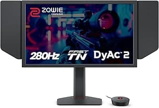 BenQ Zowie XL2546X+ 24.1 Fast TN 280Hz Gaming Monitor for Esports, Motion Clarity DyAc 2, 1080p, XL Setting to Share, S Switch, Shielding Hood, Industrial Grade Bearing Height Adjustment