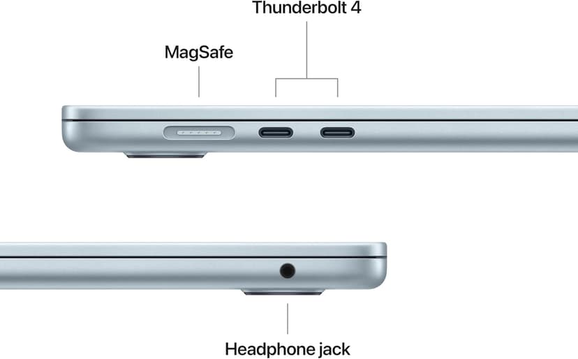 Apple 2025 MacBook Air 15-inch Laptop with M4 chip: Built for Apple Intelligence, 15.3-inch Liquid Retina Display, 16GB Unified Memory, 256GB SSD Storage, 12MP Center Stage Camera, Touch ID; Sky Blue