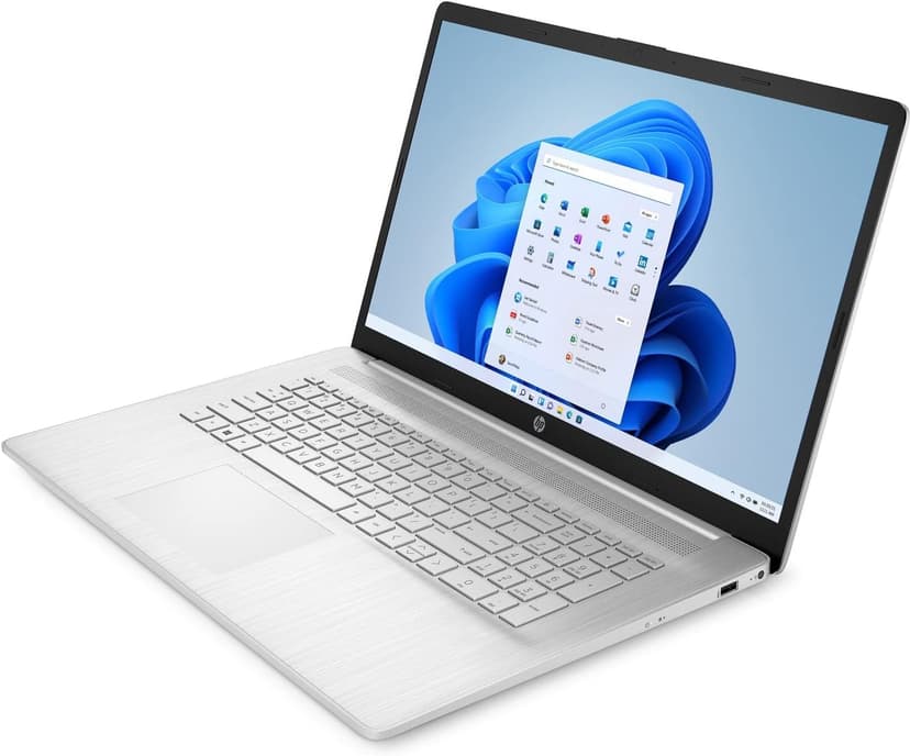 HP Laptop 17-cp2124od 17.3" HD+(1600 x 900), AMD Ryzen 3, AMD Radeon Graphics, 8GB DDR4 RAM, 256GB SSD Storage, Windows 11 Home, Natural Silver (Renewed)