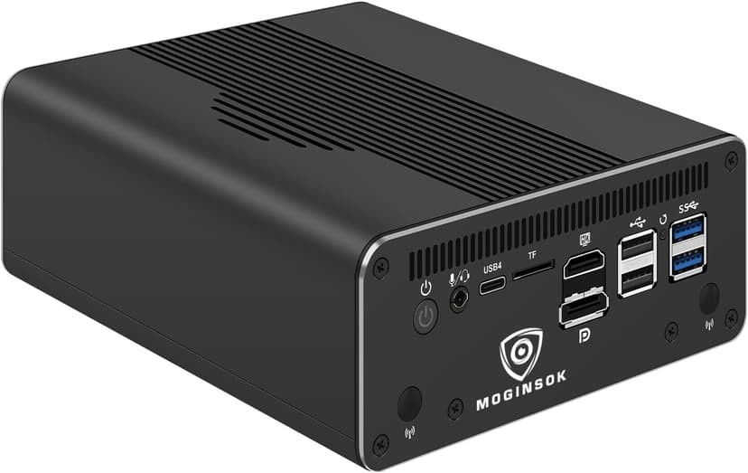 MGNAS14 Micro Firewall Appliance 10Gbe Router with Intel 14th Gen Core Ultra 7 155H, AI MINI PC with 2x10Gbe SFP+ 2xDDR5 RAM M.2 PCIe 4.0 SSD USB4 Support Pfsense|OPNsense|Openwrt|Windows