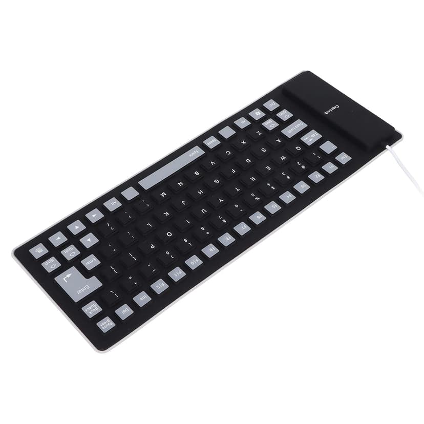 Silicone Keyboard, Silicone Keyboard Flexible Keyboard 85 Keys Silicone Keyboard Silicone Foldable for PC (Blue)