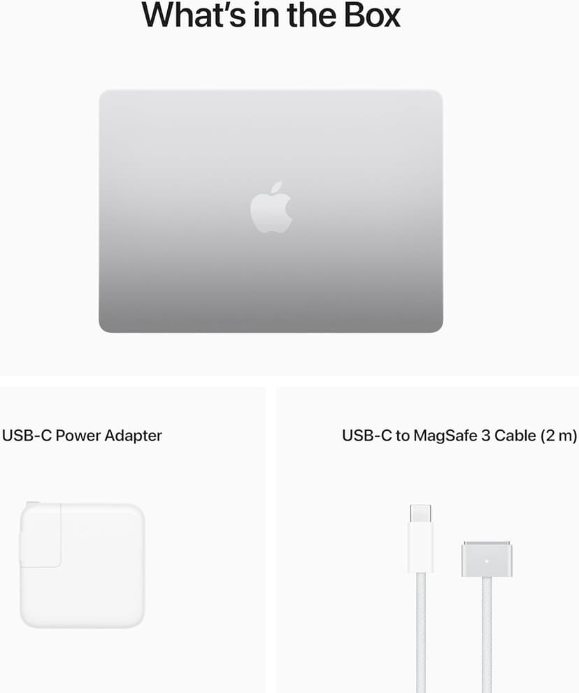 Apple 2022 MacBook Air Laptop with M2 chip: Built for Apple Intelligence, 13.6-inch Liquid Retina Display, 16GB RAM, 256GB SSD Storage, Backlit Keyboard, 1080p FaceTime HD Camera; Silver