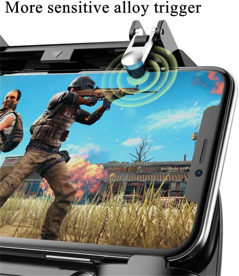 COOBILE Mobile Game Controller for PUBG Mobile Controller L1R1 Mobile Game Trigger Joystick Gamepad for iOS & Android Phone(W10 update)