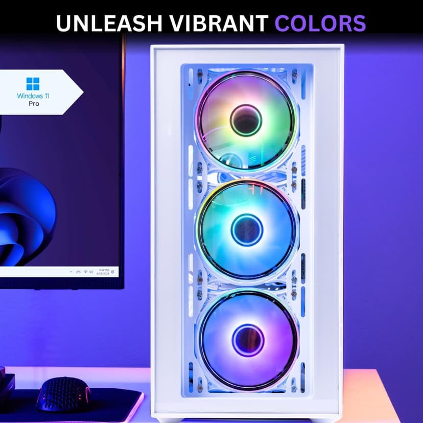 NOVATECH Phantom - Prebuilt Gaming PC Desktop Computer - RTX 3050 - Intel i7 Xeon 3.5GHz - 16GB RAM - 512GB M.2 SSD WiFi/BT, Win 11 Pro - Gaming Computer Tower, Pre Built PC Gaming - 1 Year Warranty