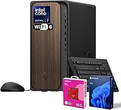 HP 2025 OmniDesk M03 Premium Business Next Gen AI PC Desktop, Intel Core Ultra 7 265, 64GB DDR5 RAM, 2TB SSD, Windows 11 Pro, USB-C, Wi-Fi 6, Wired KB & Mouse, Bundle with ADATA 512GB External SSD